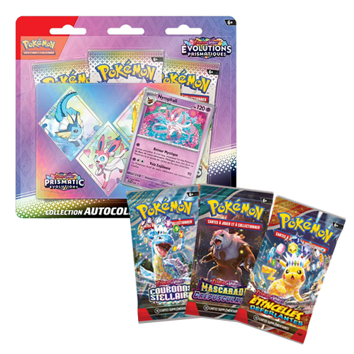 Pack tripack EV8.5 (Illustration aléatoire)+ booster EV6 + booster EV7 + booster EV8